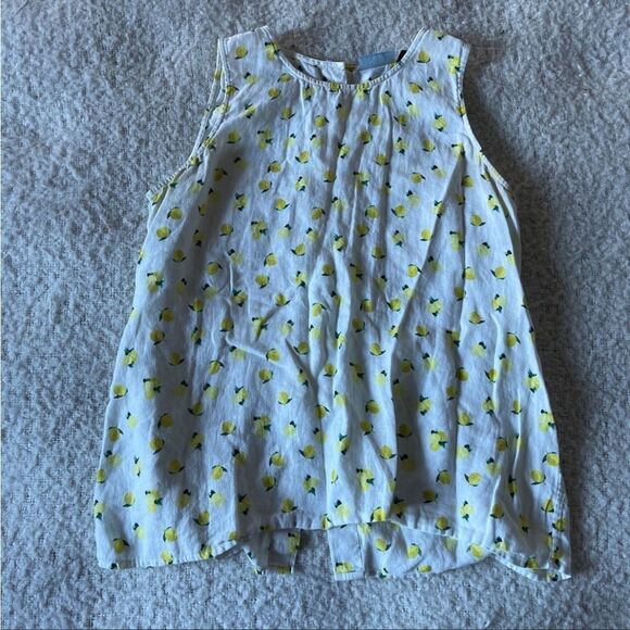 Cynthia rowley linen lemon blouse L - Picture 1 of 7